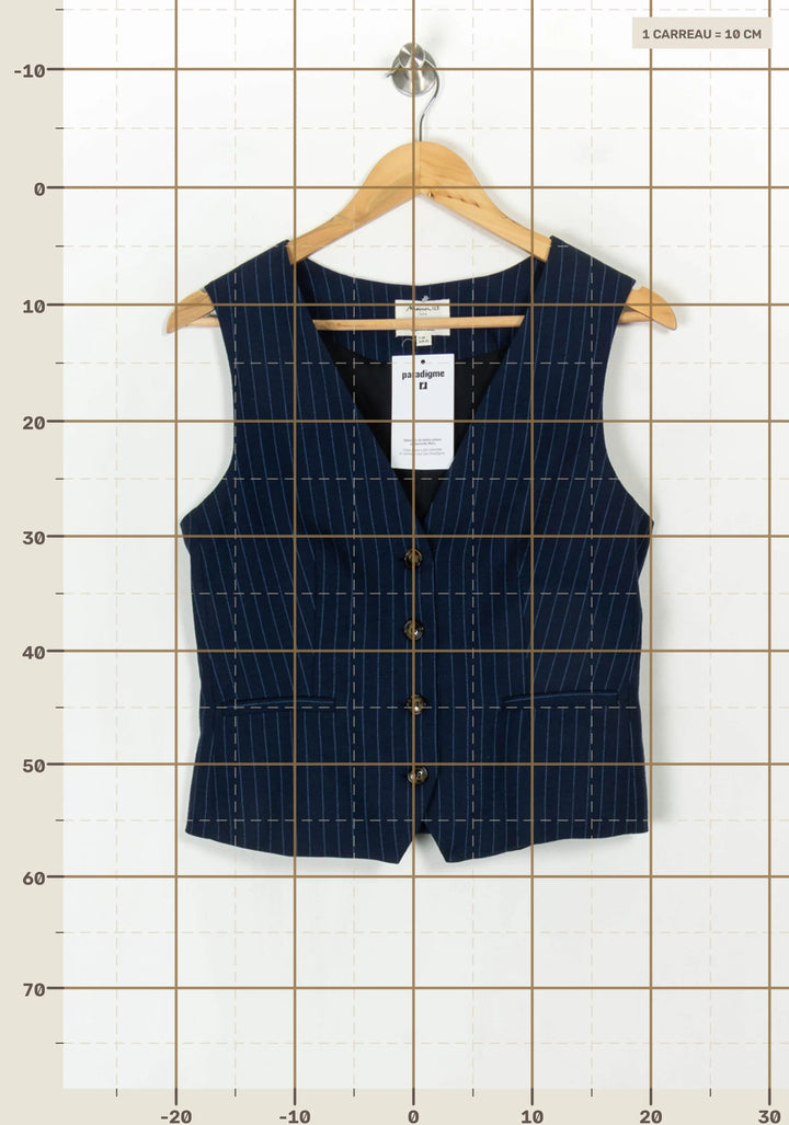 Gilet Bleu - Taille M/38 de la marque Maison 123 | PARAD121041 - Vendu par Paradigme - Image 4