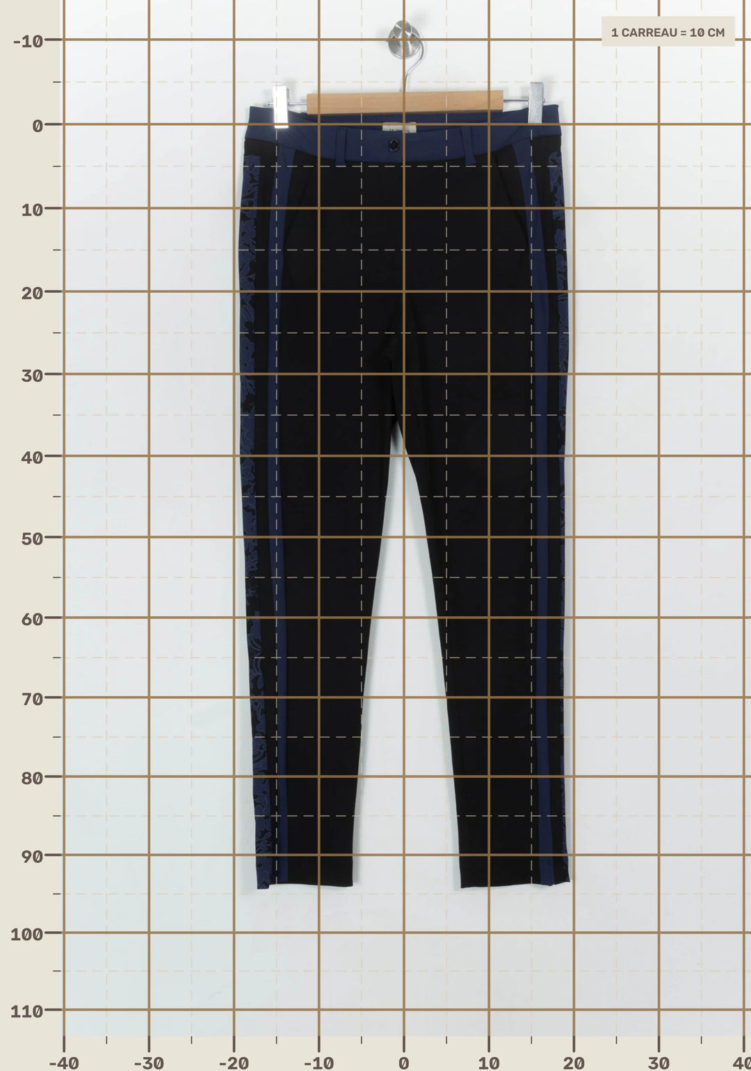 Pantalon Noir et Bleu - Taille S/36 de la marque Indies | PARAD121054 - Vendu par Paradigme - Image 4