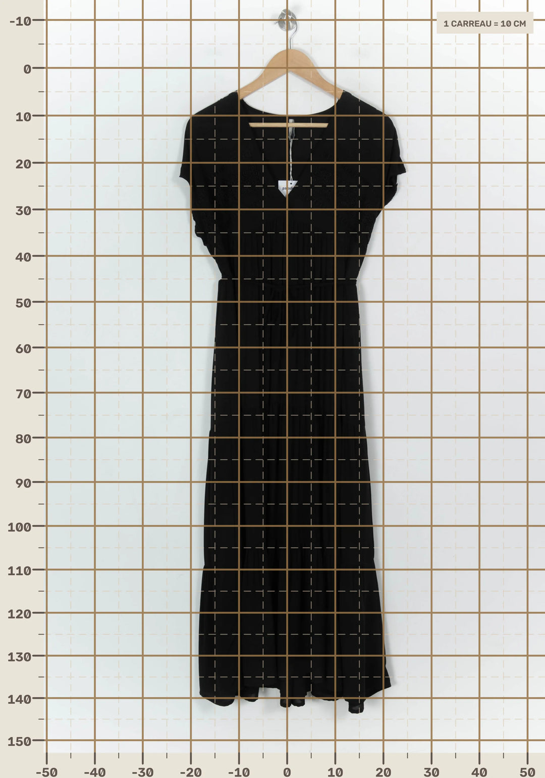 Robe Longue Noire - Taille S/36 de la marque Indies | PARAD121061 - Vendu par Paradigme - Image 4