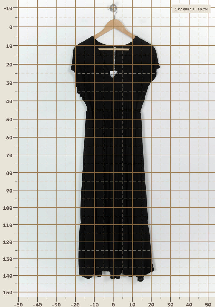 Robe Longue Noire - Taille S/36 de la marque Indies | PARAD121061 - Vendu par Paradigme - Image 4