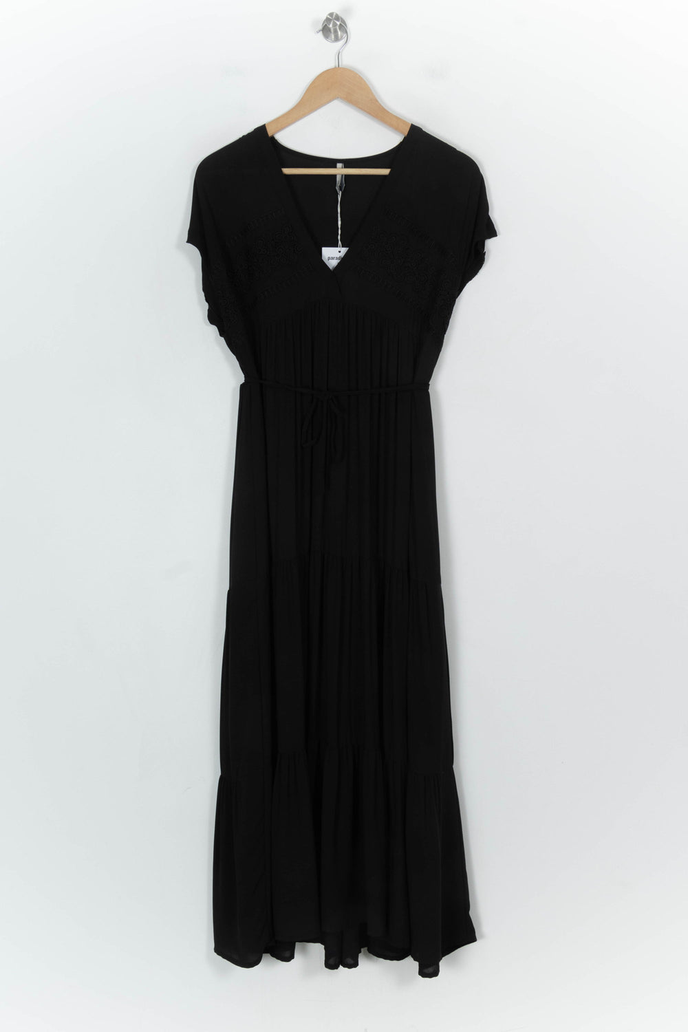 Robe Longue Noire - Taille S/36 de la marque Indies | PARAD121061 - Vendu par Paradigme - Image 2