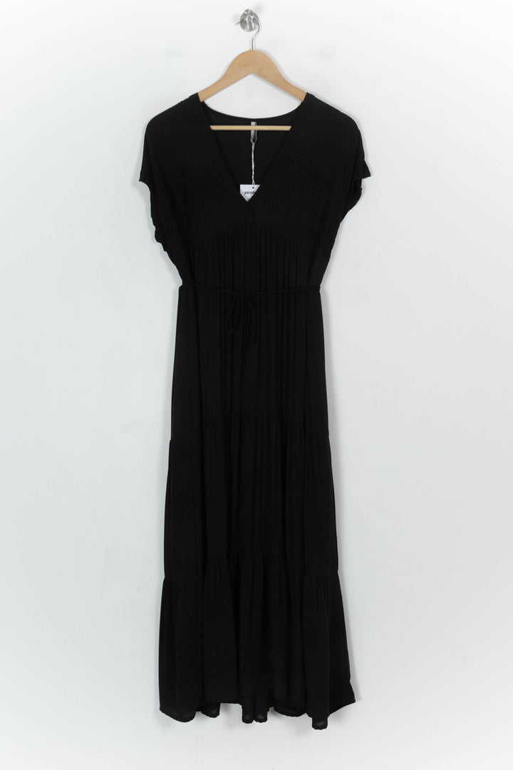 Robe Longue Noire - Taille S/36 de la marque Indies | PARAD121061 - Vendu par Paradigme - Image 2