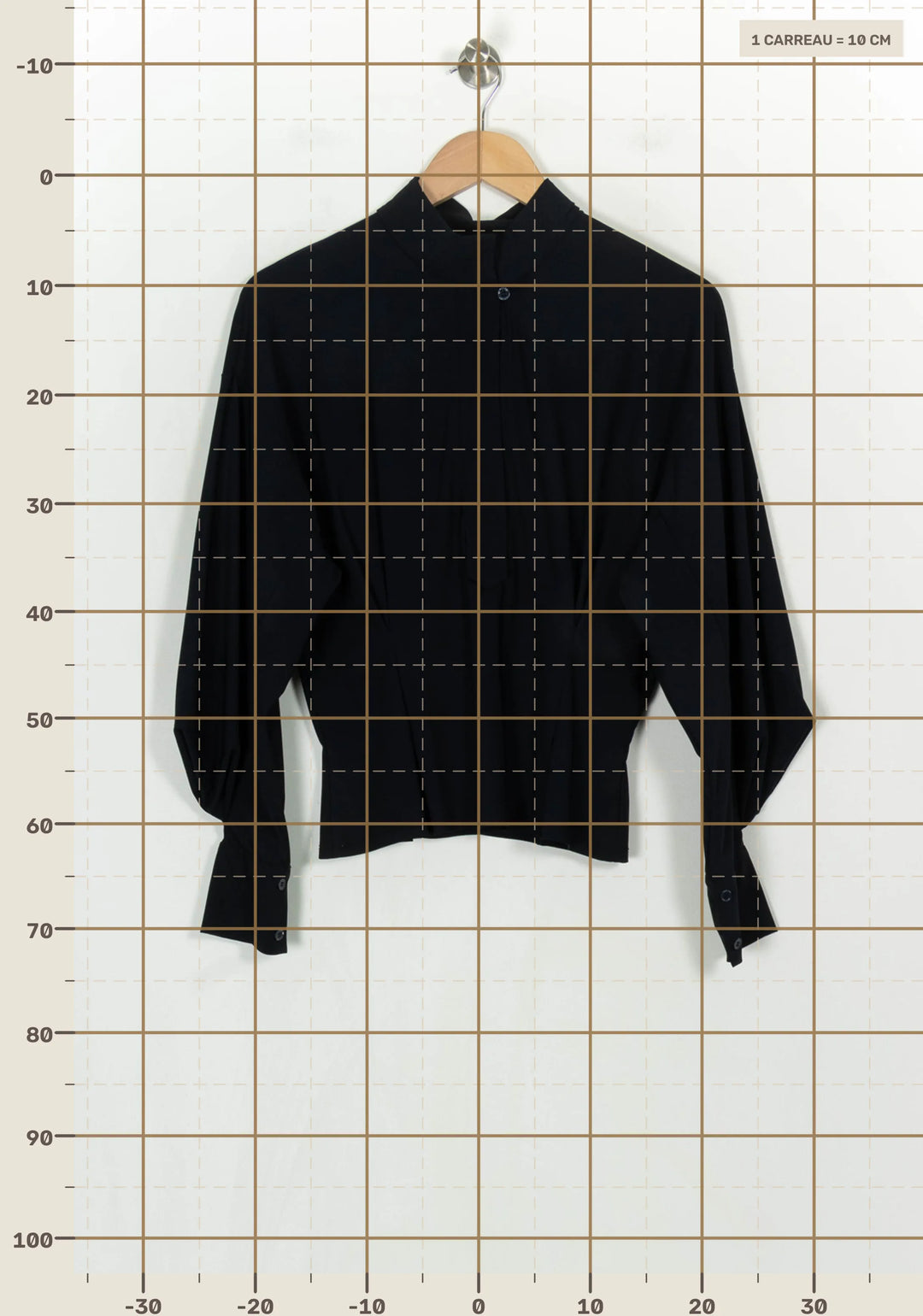Blouse Bleue - Taille S/36 de la marque Indies | PARAD121062 - Vendu par Paradigme - Image 4