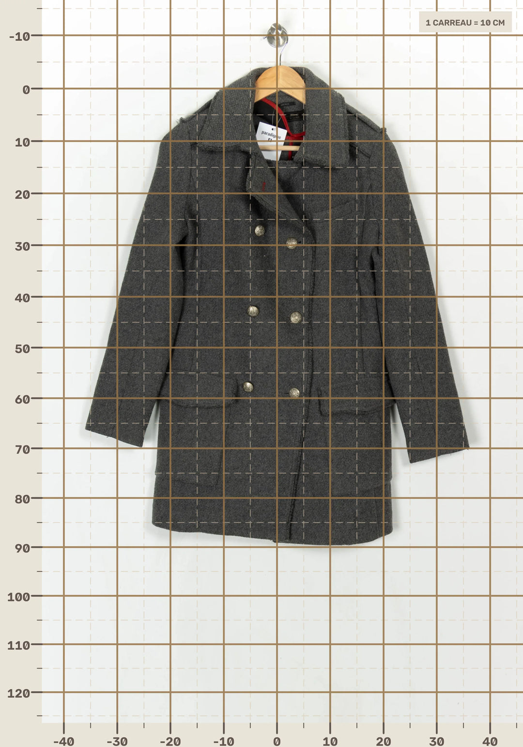 Caban Gris - Taille S/36 de la marque IKKS | PARAD121066 - Vendu par Paradigme - Image 4