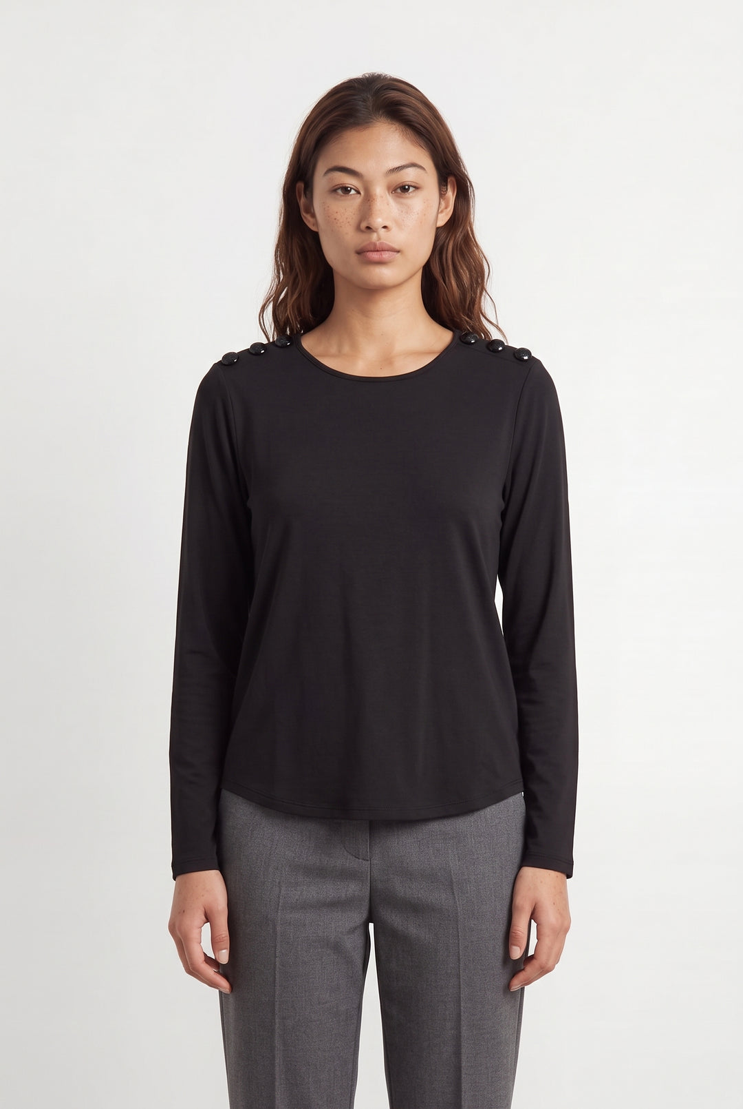 Tee-shirt Manches Longues Vert - Taille M/38 de la marque Indies | PARAD121067 - Vendu par Paradigme - Image 1