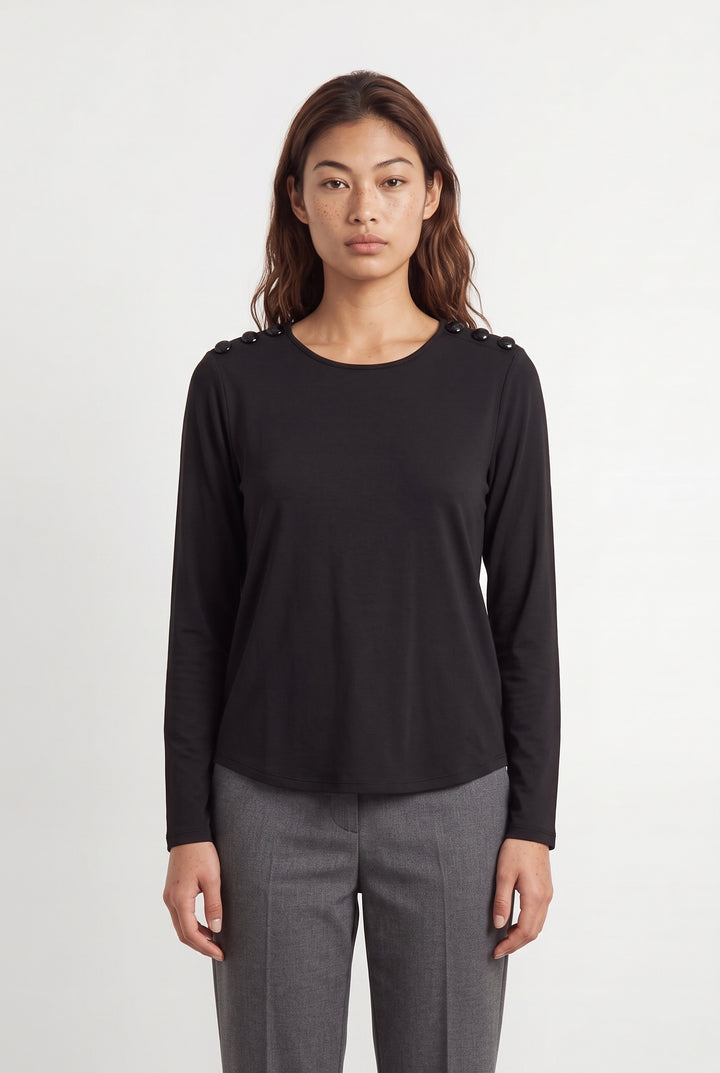 Tee-shirt Manches Longues Vert - Taille M/38 de la marque Indies | PARAD121067 - Vendu par Paradigme - Image 1