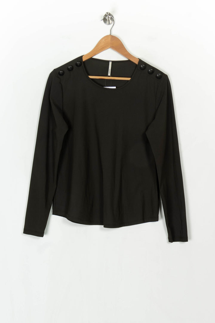 Tee-shirt Manches Longues Vert - Taille M/38 de la marque Indies | PARAD121067 - Vendu par Paradigme - Image 2