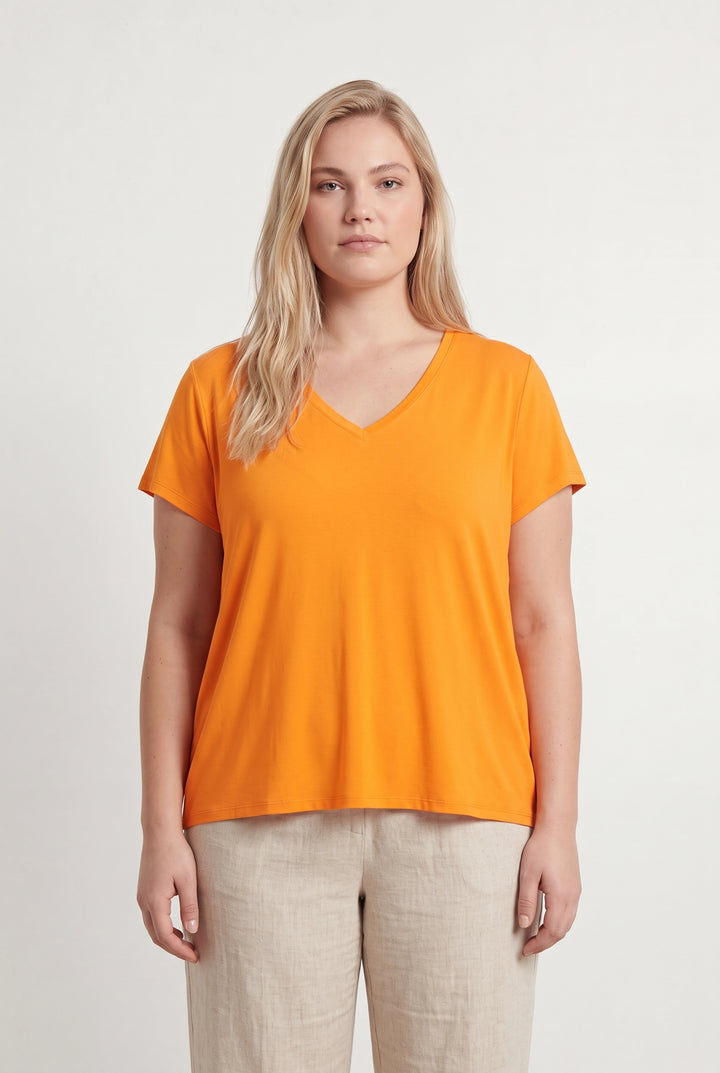 T-shirt Orange - Taille XXXL/46 de la marque Indies | PARAD121073 - Vendu par Paradigme - Image 1