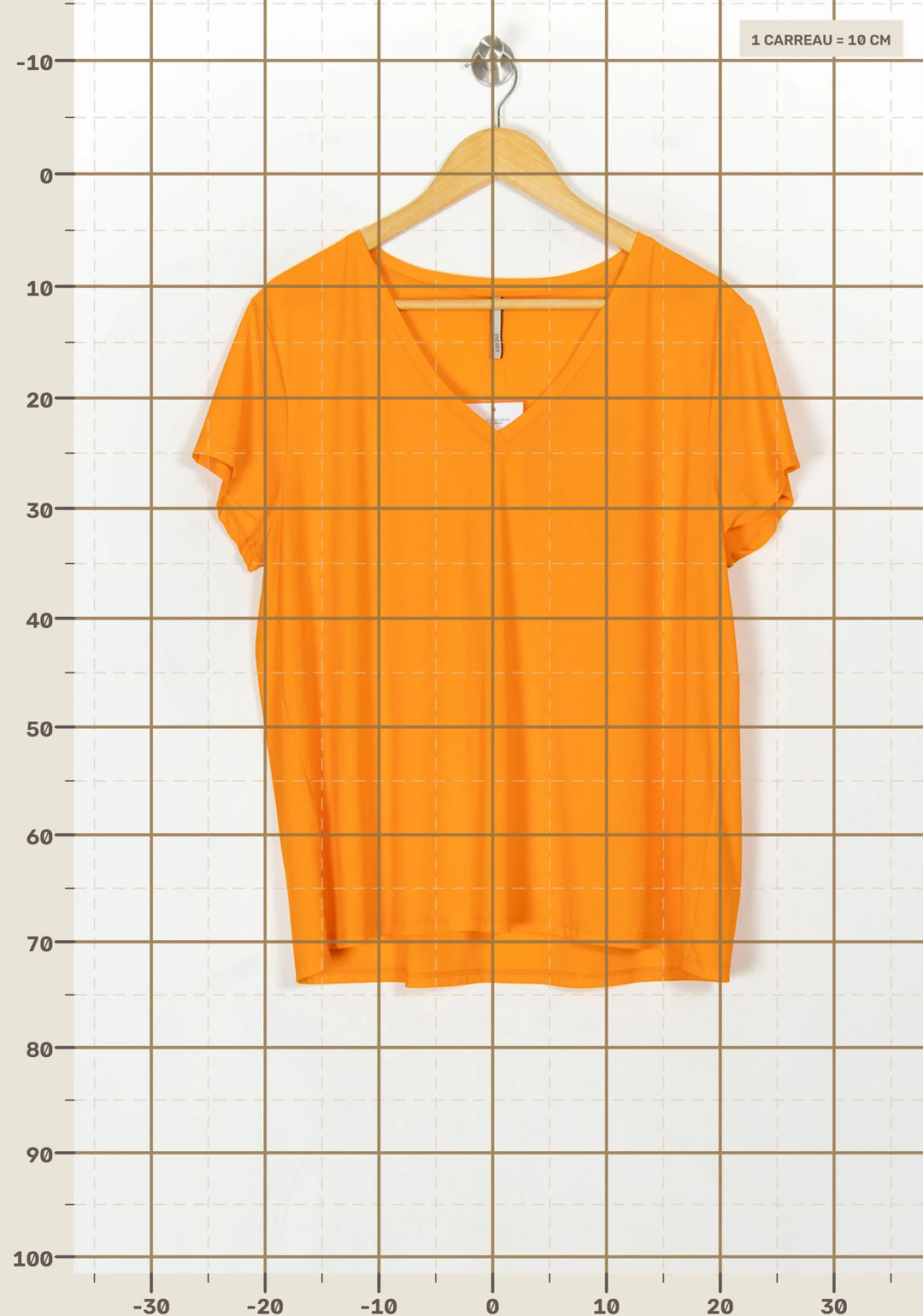 T-shirt Orange - Taille XXXL/46 de la marque Indies | PARAD121073 - Vendu par Paradigme - Image 4