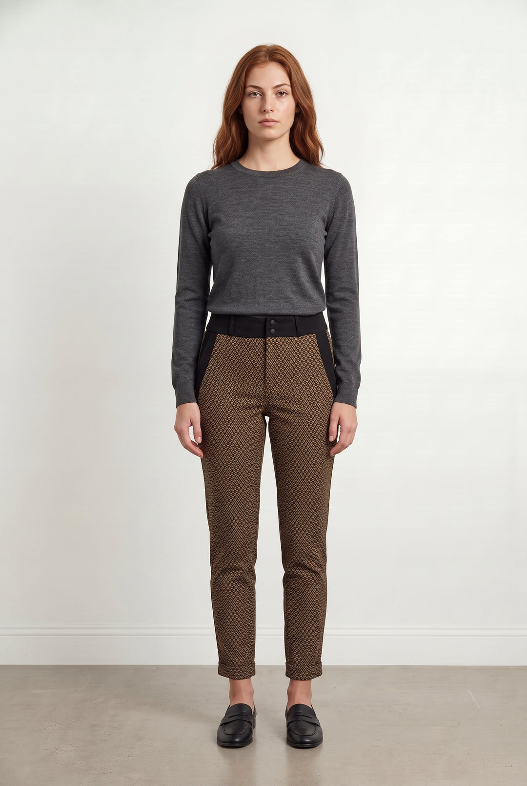 Pantalon Slim Marron et Noir - Taille S/36 de la marque Bleu Blanc Rouge | PARAD121079 - Vendu par Paradigme - Image 1