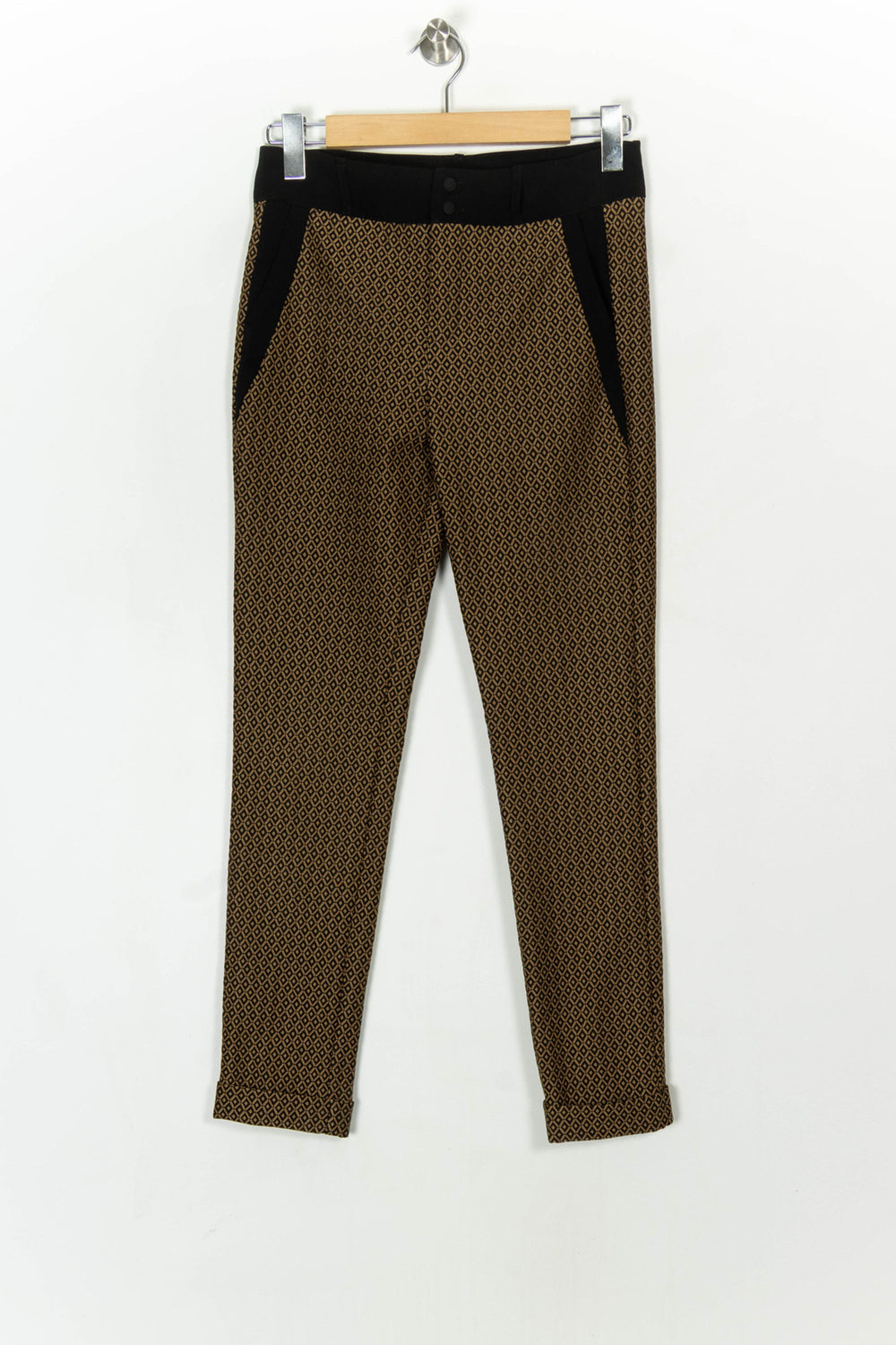 Pantalon Slim Marron et Noir - Taille S/36 de la marque Bleu Blanc Rouge | PARAD121079 - Vendu par Paradigme - Image 2