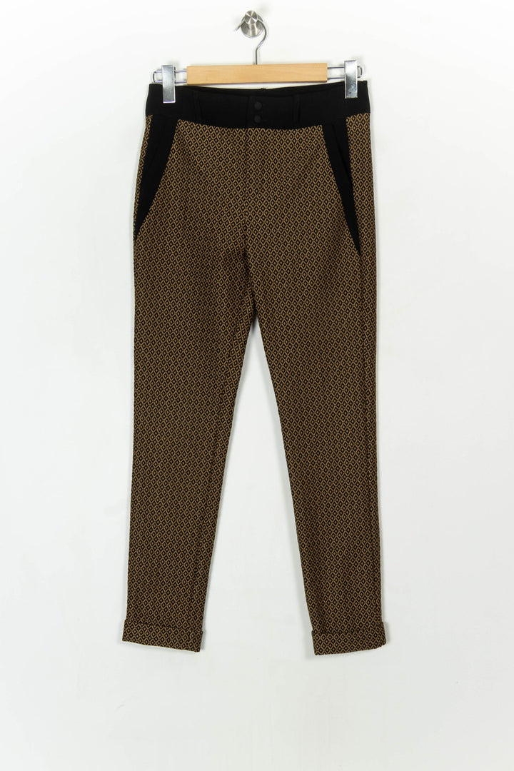 Pantalon Slim Marron et Noir - Taille S/36 de la marque Bleu Blanc Rouge | PARAD121079 - Vendu par Paradigme - Image 2