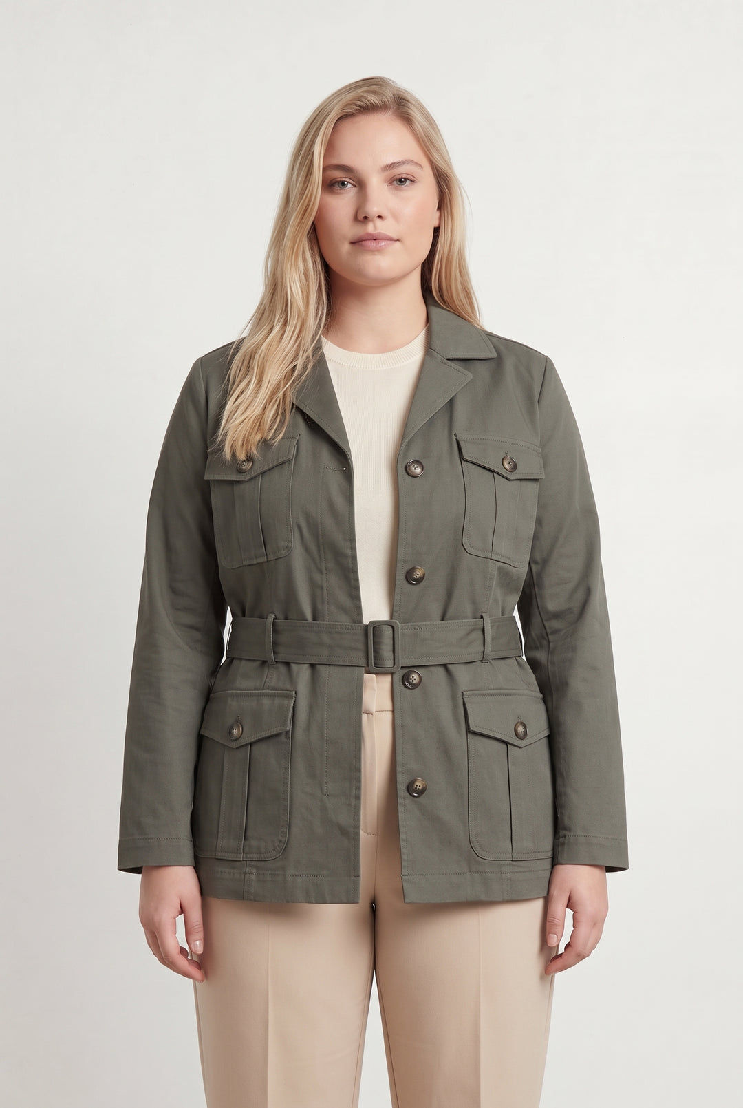 Veste Saharienne Verte - Taille XL/42 de la marque ZAPA | PARAD121088 - Vendu par Paradigme - Image 1