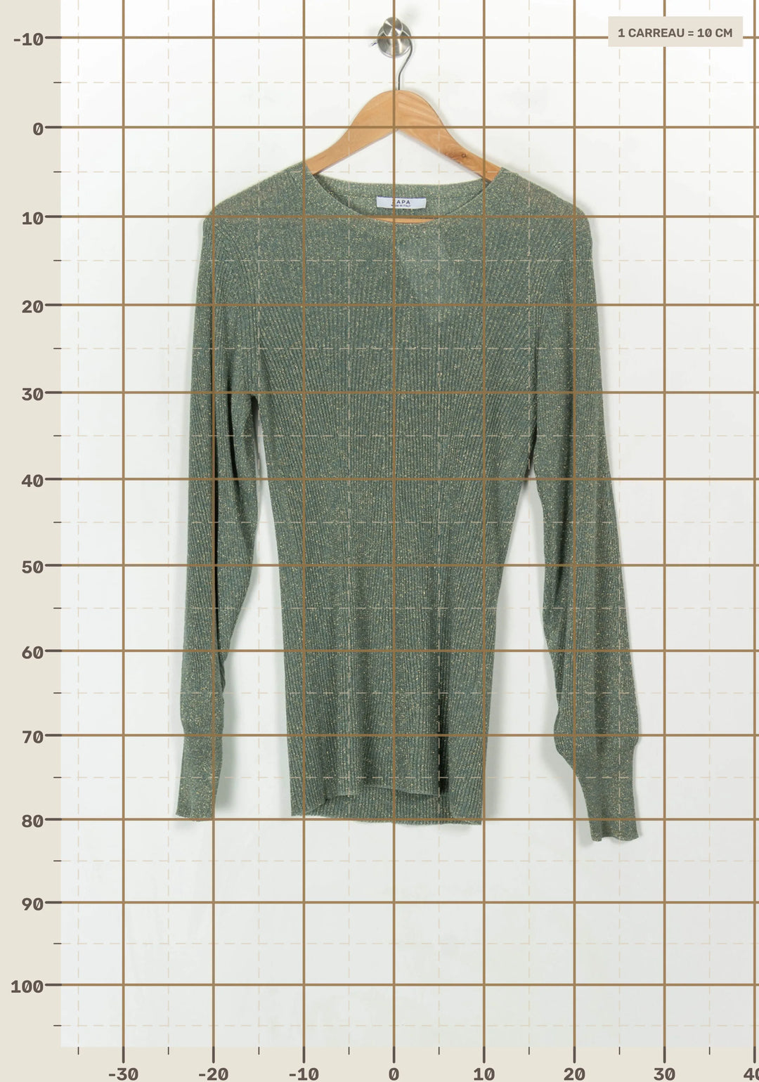 Pull Vert - Taille L/40 de la marque ZAPA | PARAD121089 - Vendu par Paradigme - Image 4