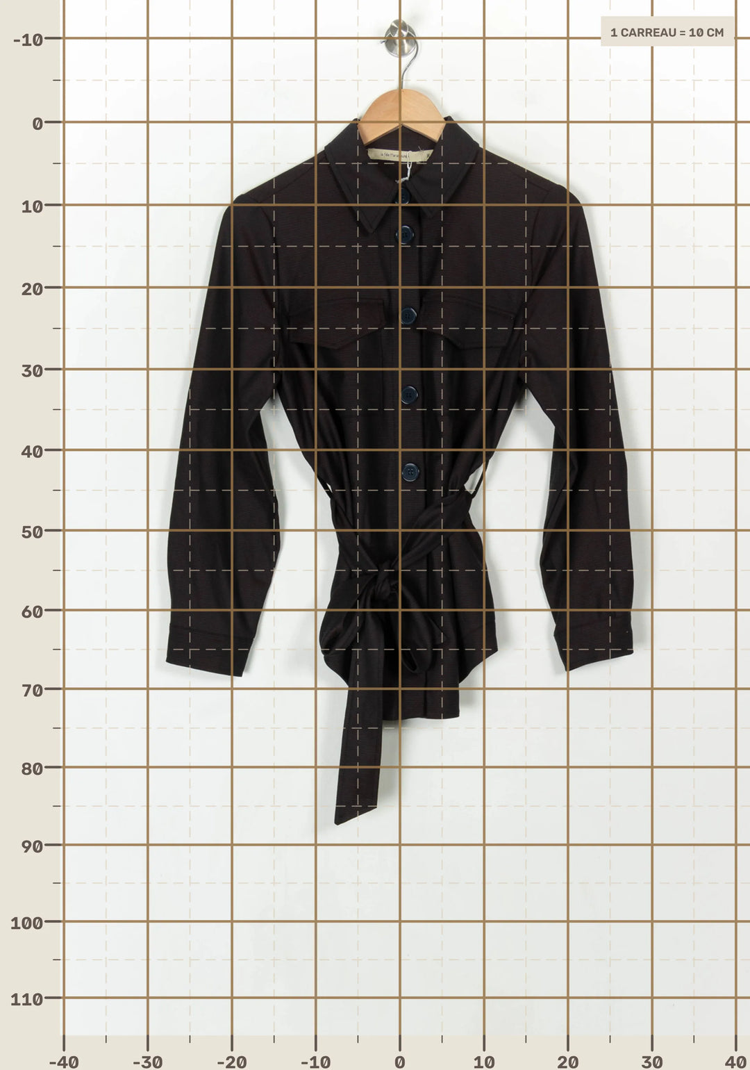 Veste Marron - Taille S/36 de la marque La Fée Maraboutée | PARAD121093 - Vendu par Paradigme - Image 4