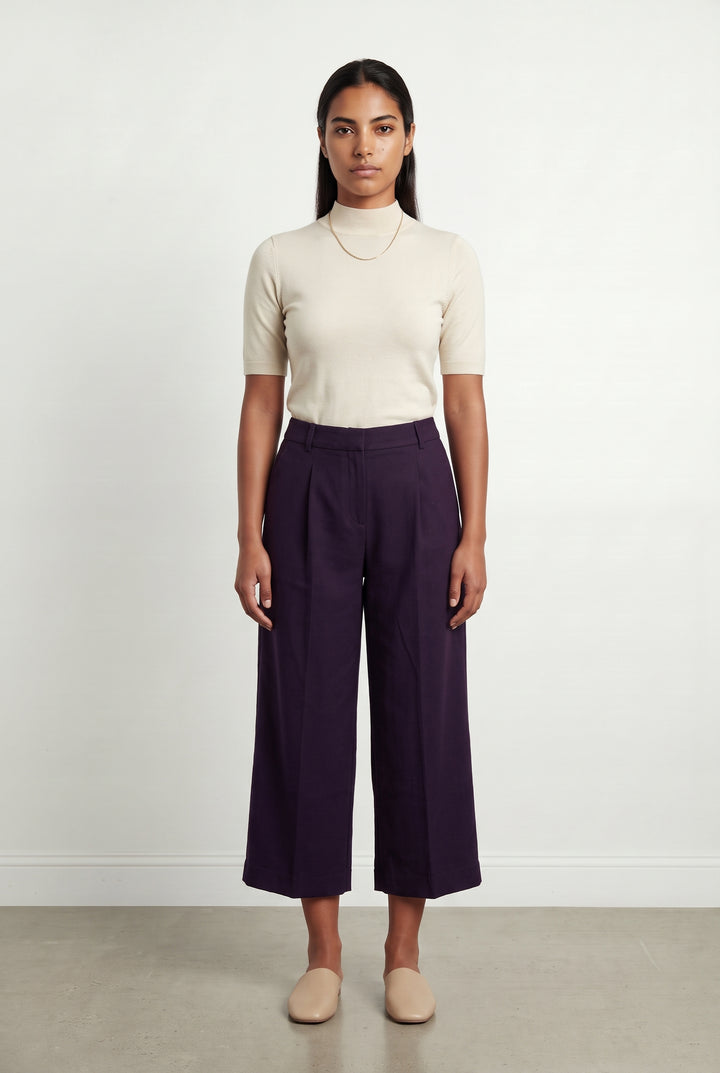 Pantalon Violet - Taille L/40 de la marque Caroll | PARAD121095 - Vendu par Paradigme - Image 1