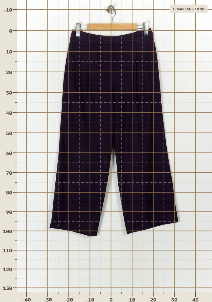 Pantalon Violet - Taille L/40 de la marque Caroll | PARAD121095 - Vendu par Paradigme - Image 4