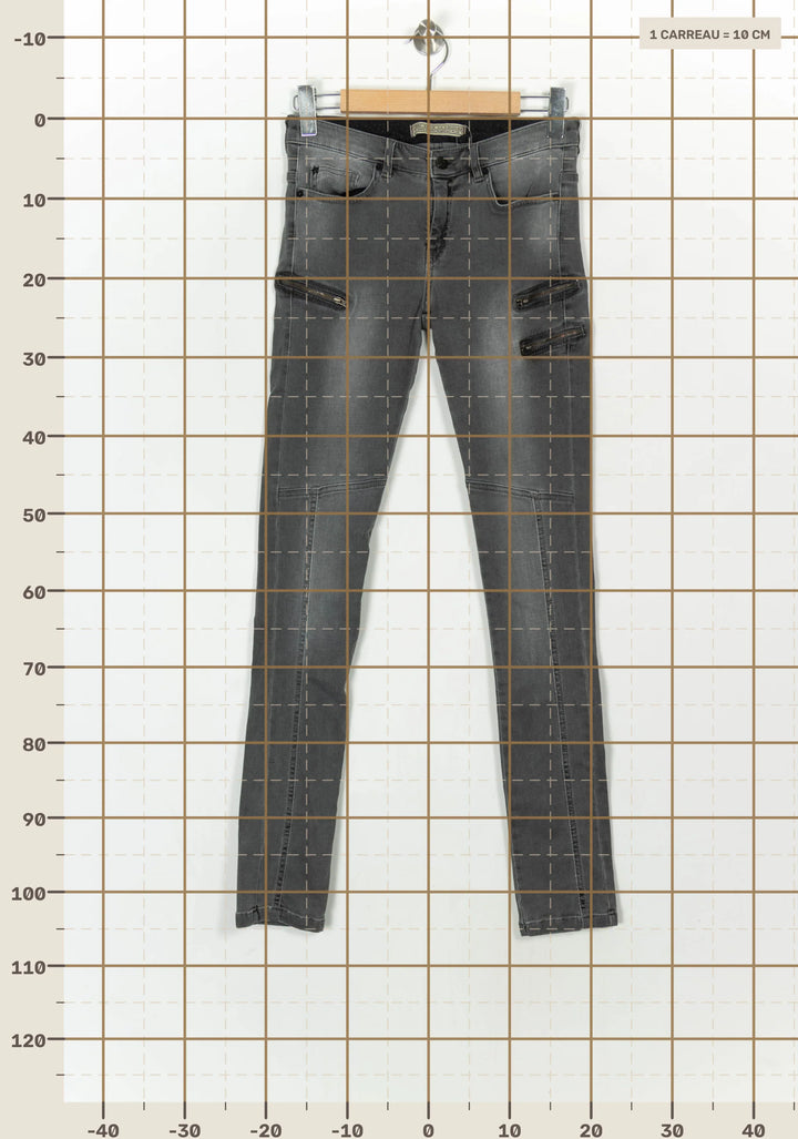 Jean Gris - Taille S/36 de la marque IKKS | PARAD121097 - Vendu par Paradigme - Image 4