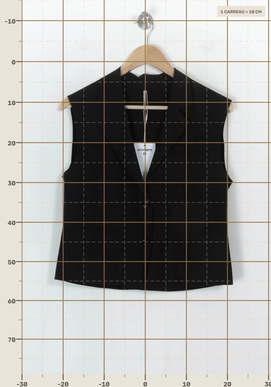 Gilet Noir - Taille XS/34 de la marque Indies | PARAD121108 - Vendu par Paradigme - Image 4