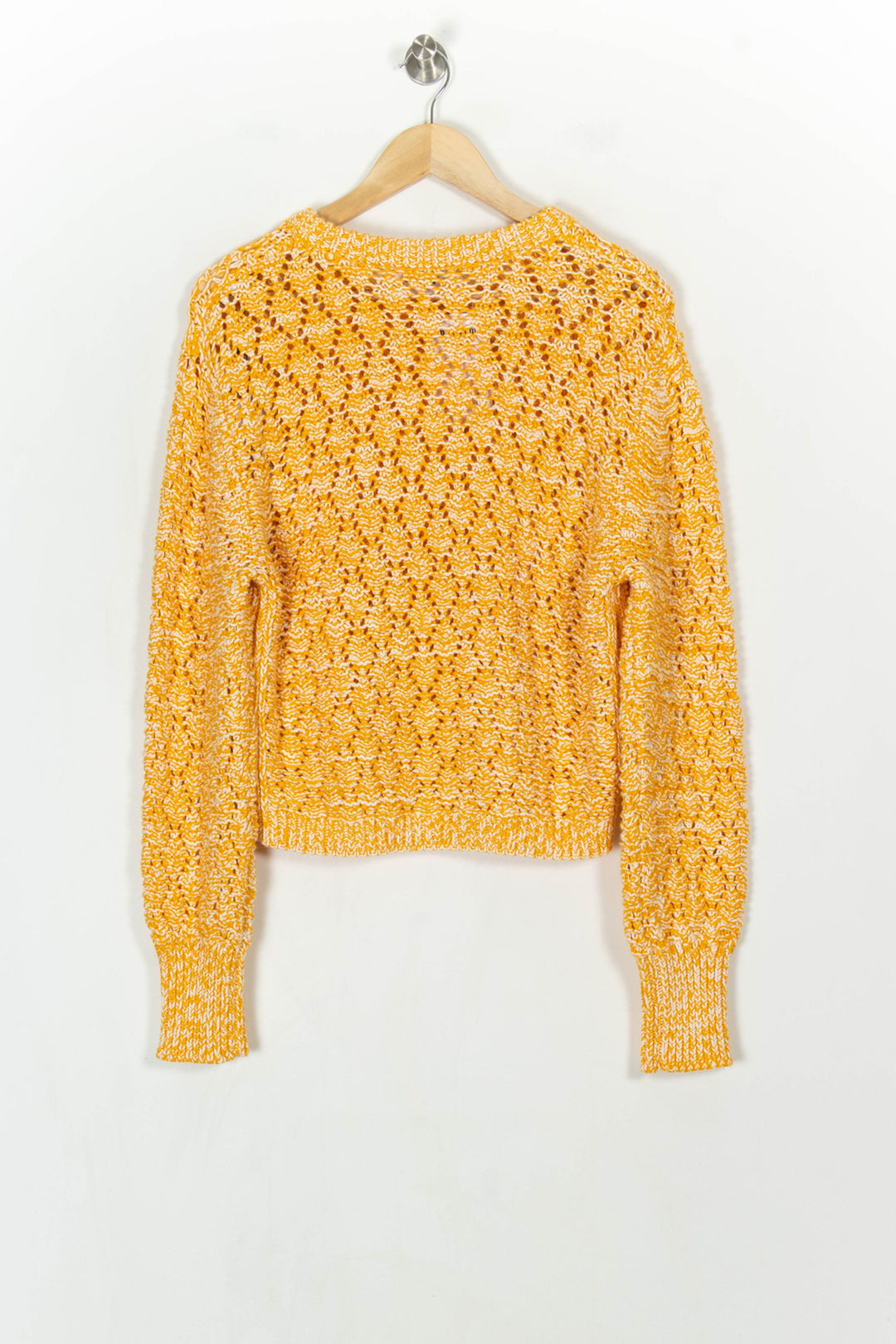 Pull Jaune et Blanc - Taille L/40 de la marque Claudie Pierlot | PARAD121110 - Vendu par Paradigme - Image 5
