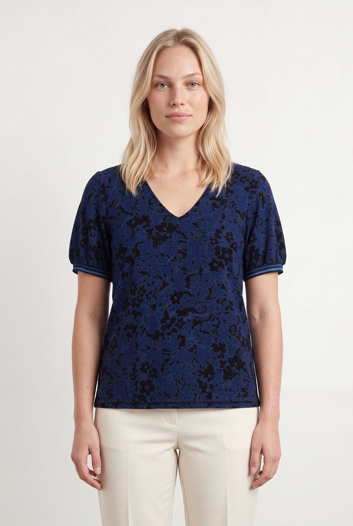 Tee-shirt Bleu et Noir - Taille L/40 de la marque Indies | PARAD121112 - Vendu par Paradigme - Image 1