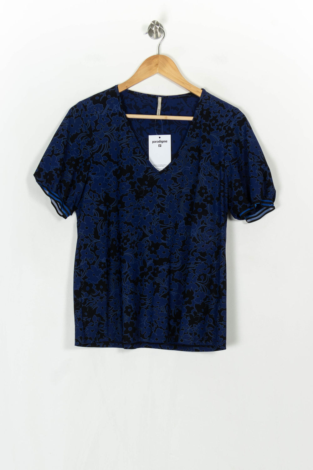 Tee-shirt Bleu et Noir - Taille L/40 de la marque Indies | PARAD121112 - Vendu par Paradigme - Image 2