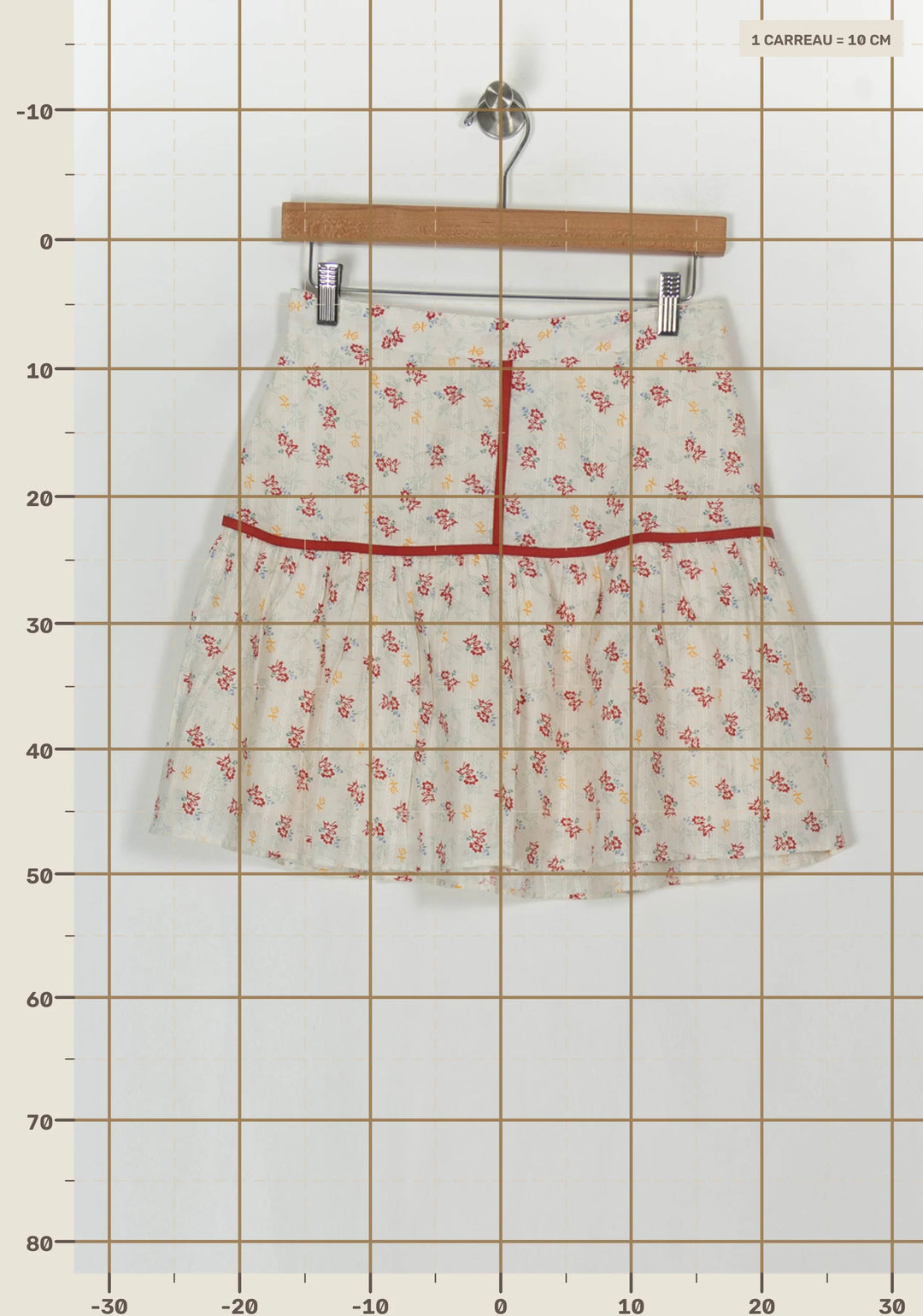 Jupe Courte Blanche et Rouge - Taille S/36 de la marque Karl Marc John | PARAD121119 - Vendu par Paradigme - Image 4