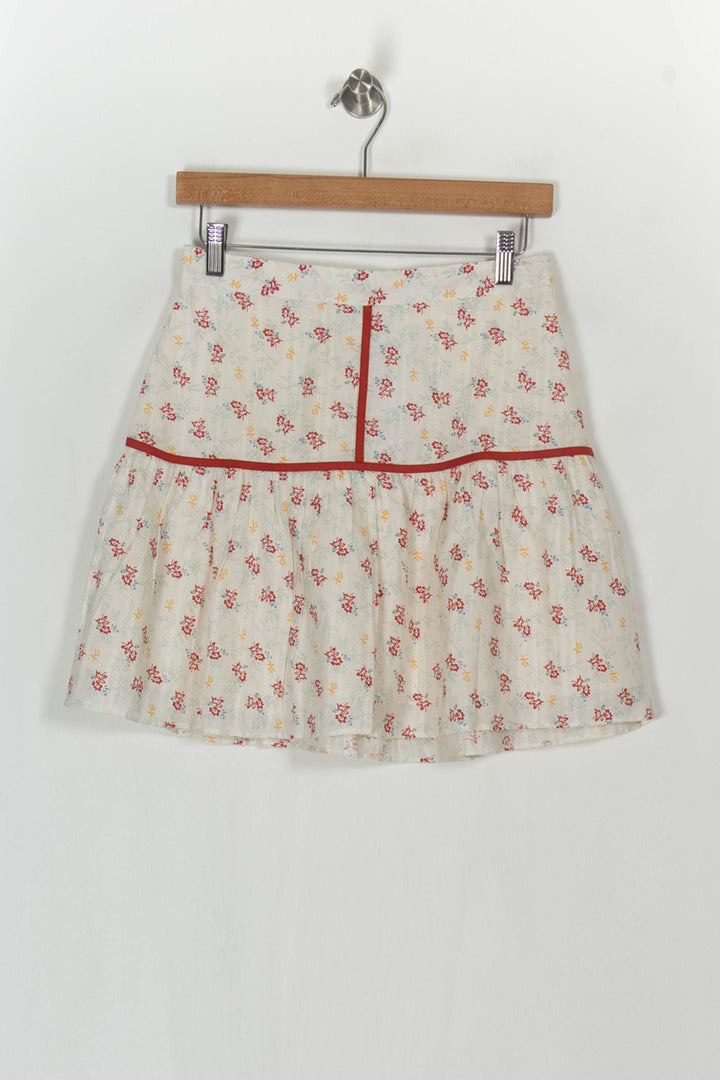 Jupe Courte Blanche et Rouge - Taille S/36 de la marque Karl Marc John | PARAD121119 - Vendu par Paradigme - Image 2