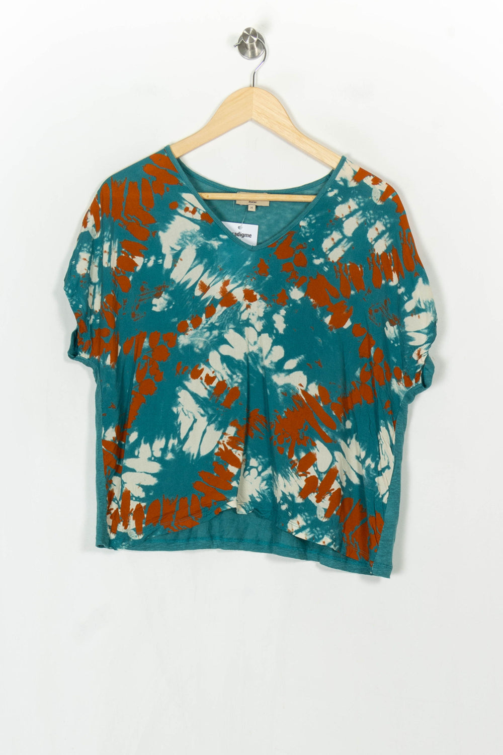 Tee-shirt Vert et Orange - Taille M/38 de la marque La Fée Maraboutée | PARAD121121 - Vendu par Paradigme - Image 2