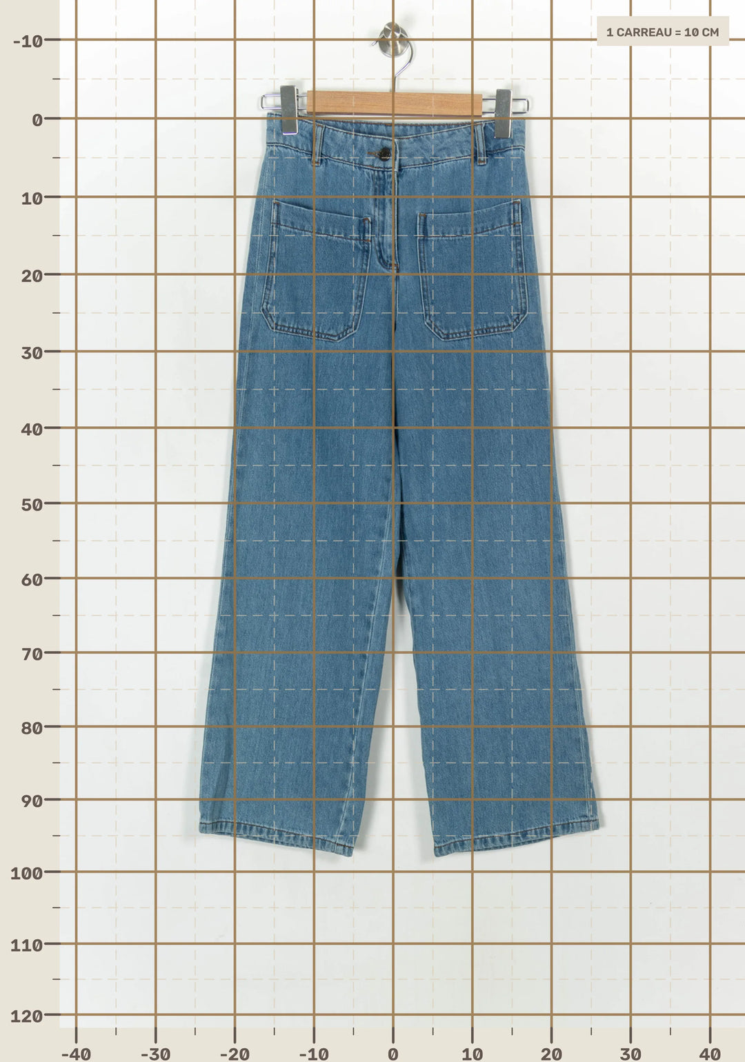 Jean Large Bleu - Taille S/36 de la marque Vanessa Bruno | PARAD121122 - Vendu par Paradigme - Image 4