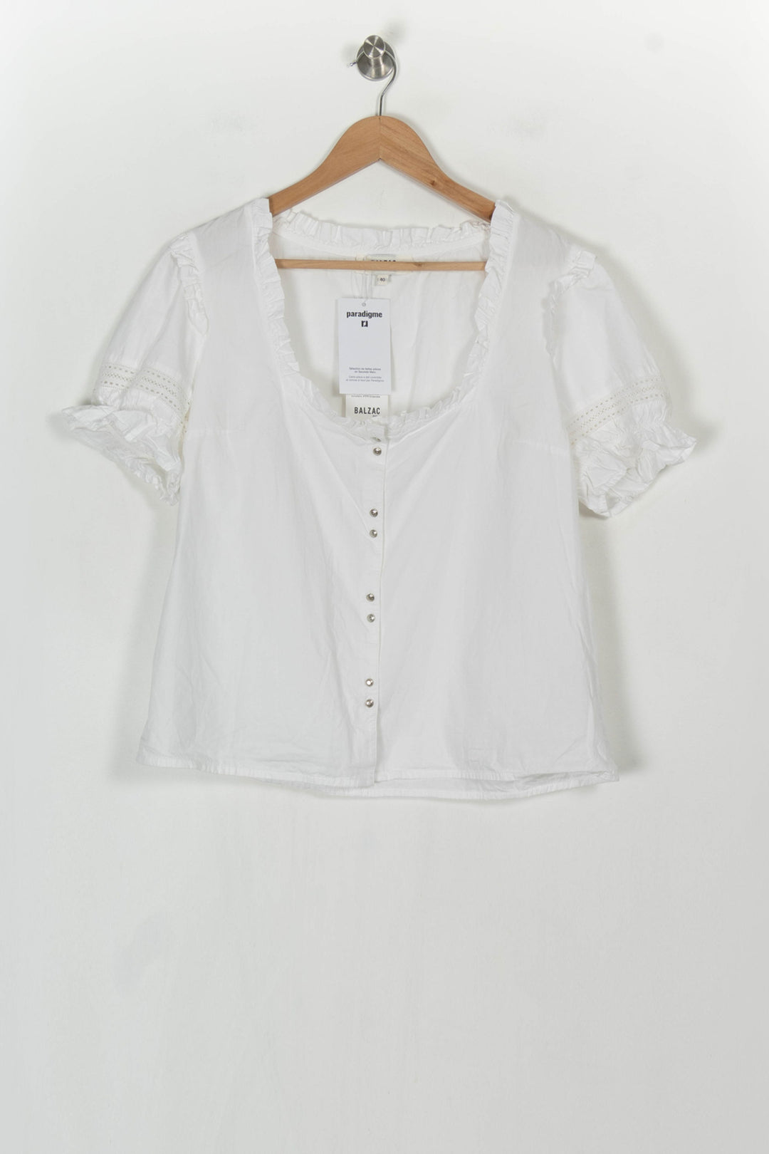 Blouse Blanche - Taille L/40 de la marque Balzac Paris | PARAD121125 - Vendu par Paradigme - Image 2