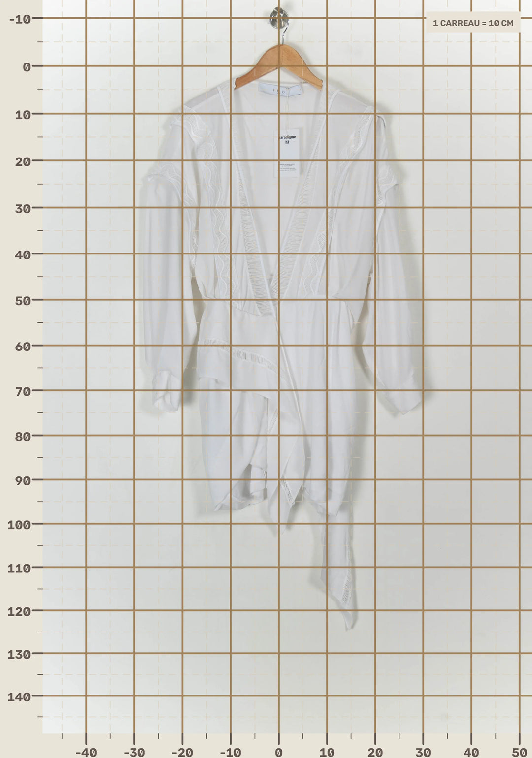 Robe Courte Blanche - Taille M/38 de la marque IRO | PARAD121127 - Vendu par Paradigme - Image 4