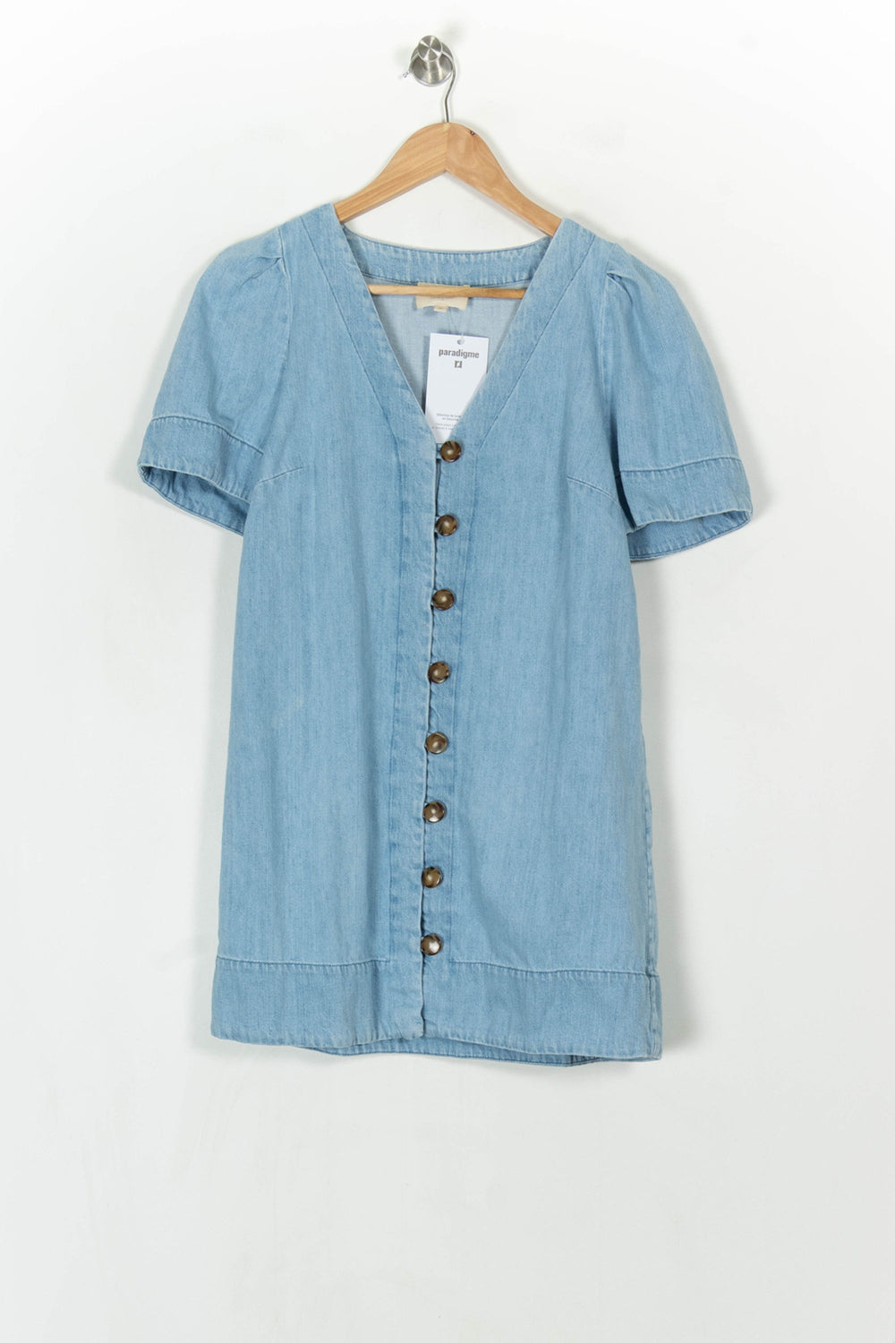 Robe Chemise Bleue - Taille S/36 de la marque Sézane | PARAD121135 - Vendu par Paradigme - Image 2