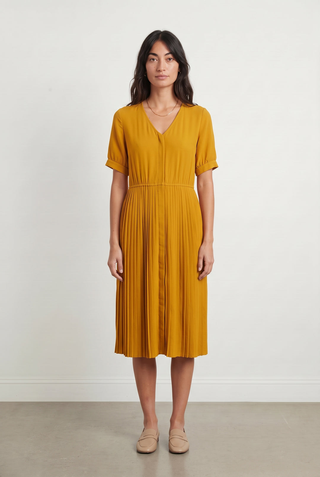 Robe Plissée Jaune - Taille S/36 de la marque Balzac Paris | PARAD121136 - Vendu par Paradigme - Image 1
