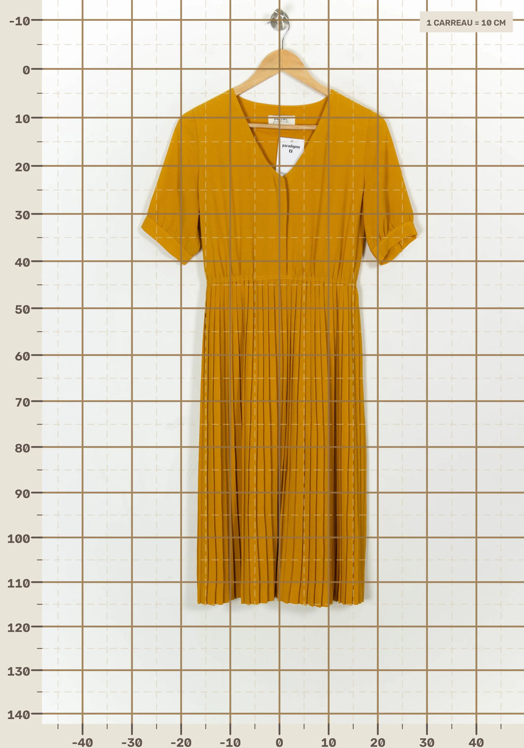 Robe Plissée Jaune - Taille S/36 de la marque Balzac Paris | PARAD121136 - Vendu par Paradigme - Image 4