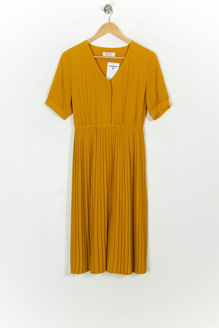 Robe Plissée Jaune - Taille S/36 de la marque Balzac Paris | PARAD121136 - Vendu par Paradigme - Image 2