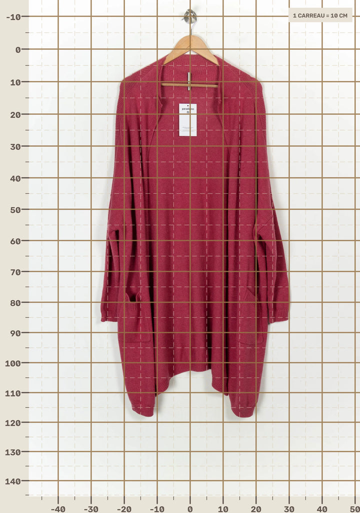 Gilet Long Rose - Taille S/36 de la marque Indies | PARAD121140 - Vendu par Paradigme - Image 4