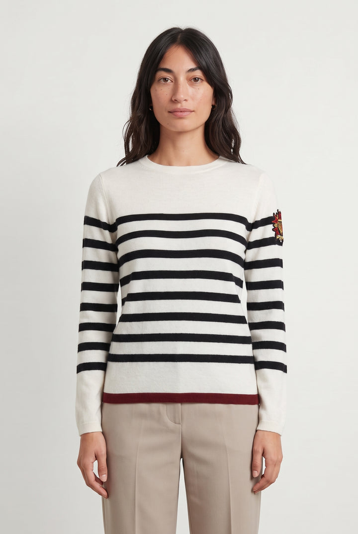 Pull Rayé Blanc et Noir - Taille M/38 de la marque Bleu Blanc Rouge | PARAD121142 - Vendu par Paradigme - Image 1