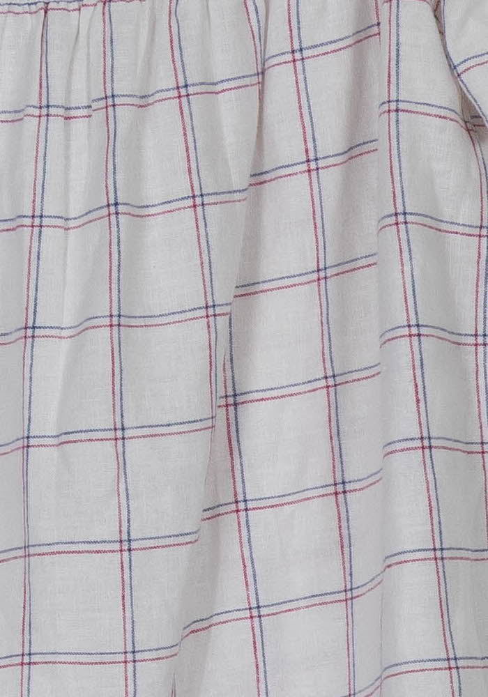 Blouse Blanche à Carreaux Bleus et Rouges - Taille S/36 de la marque Karl Marc John | PARAD121144 - Vendu par Paradigme - Image 3