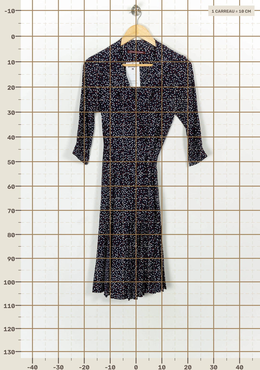 Robe Midi Bleu et Blanc - Taille S/36 de la marque Comptoir des Cotonniers | PARAD121145 - Vendu par Paradigme - Image 4