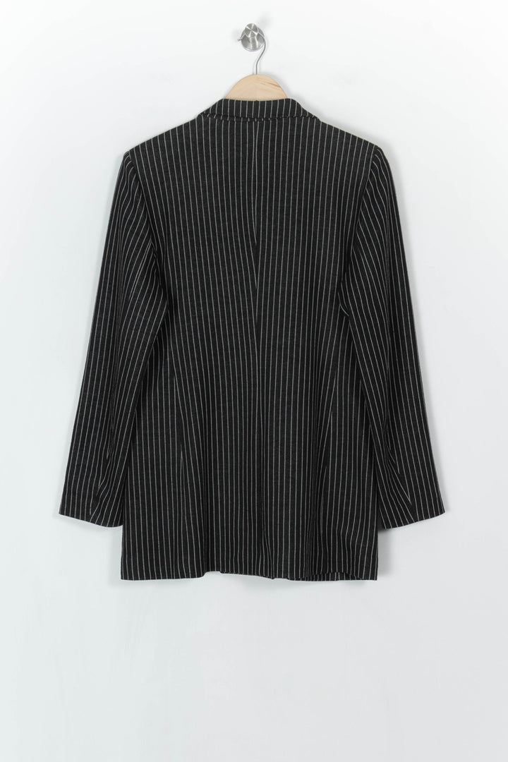 Blazer Noir à Rayures Blanches - Taille M/38 de la marque Indies | PARAD121146 - Vendu par Paradigme - Image 5