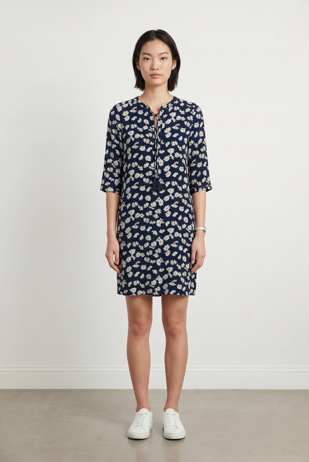 Robe Fleurie Bleue et Blanche - Taille S/36 de la marque Gerard Darel | PARAD121147 - Vendu par Paradigme - Image 1