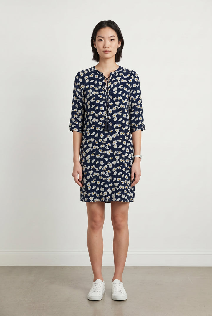 Robe Fleurie Bleue et Blanche - Taille S/36 de la marque Gerard Darel | PARAD121147 - Vendu par Paradigme - Image 1