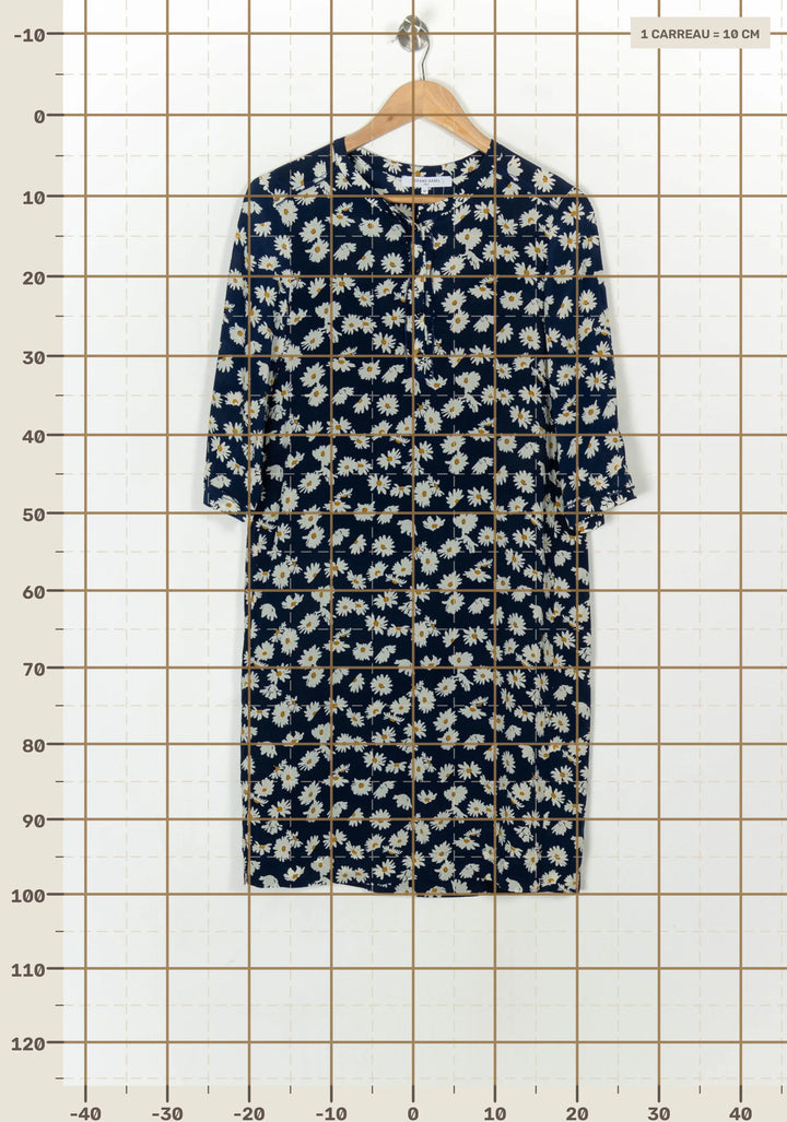 Robe Fleurie Bleue et Blanche - Taille S/36 de la marque Gerard Darel | PARAD121147 - Vendu par Paradigme - Image 4