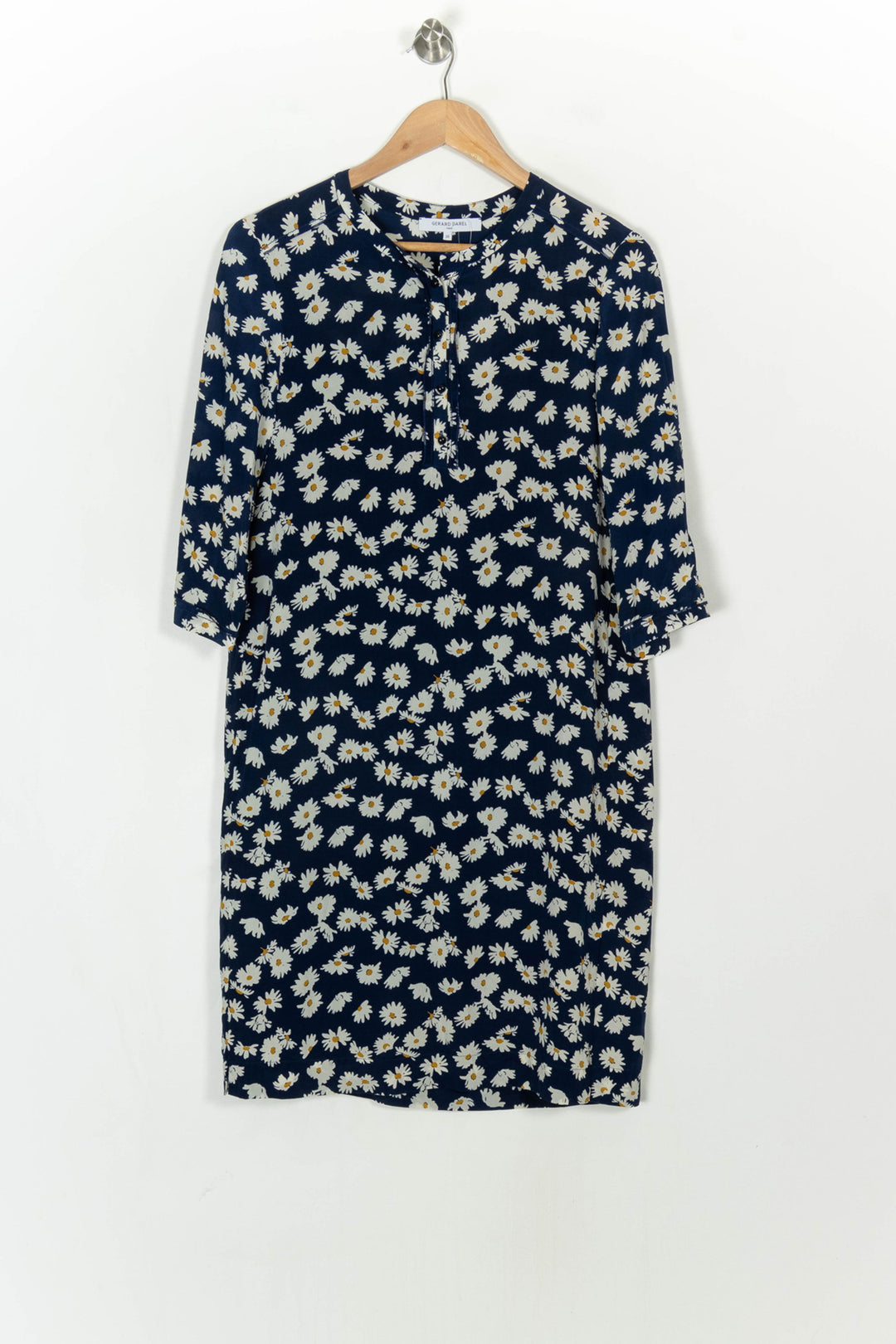 Robe Fleurie Bleue et Blanche - Taille S/36 de la marque Gerard Darel | PARAD121147 - Vendu par Paradigme - Image 2