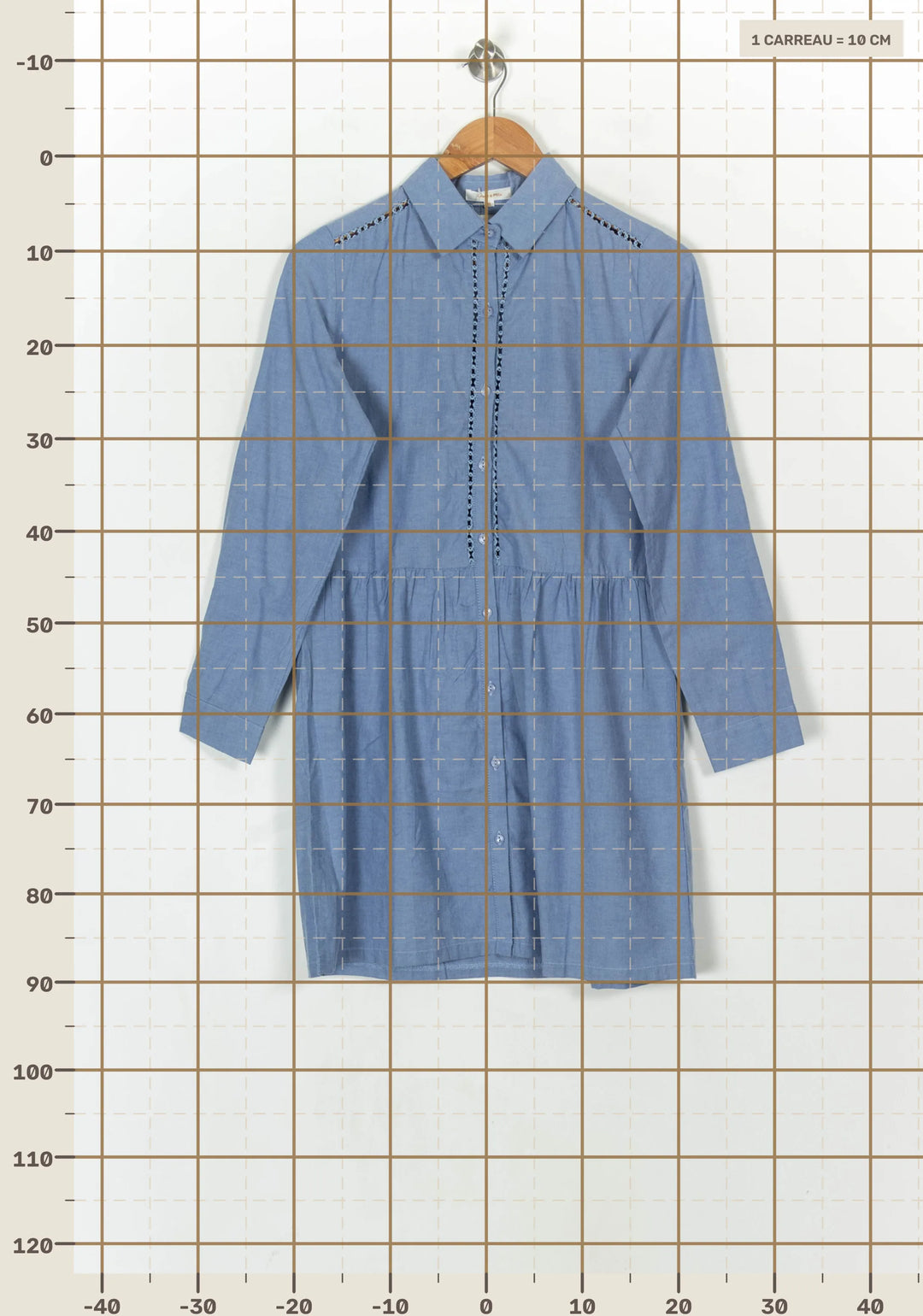 Robe Chemise Bleue - Taille M/38 de la marque Grace &amp; Mila | PARAD121148 - Vendu par Paradigme - Image 4