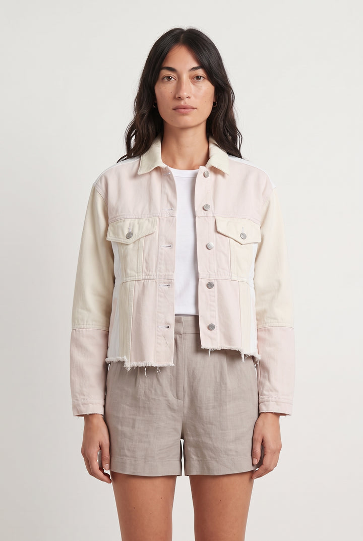 Veste Rose et Blanche - Taille XS/34 de la marque Bérénice | PARAD121150 - Vendu par Paradigme - Image 1