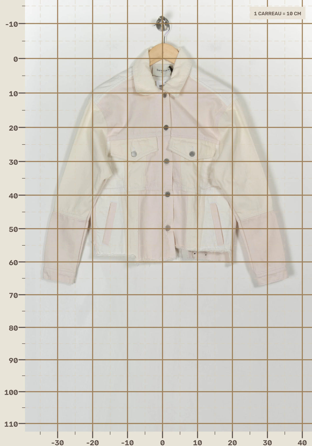 Veste Rose et Blanche - Taille XS/34 de la marque Bérénice | PARAD121150 - Vendu par Paradigme - Image 4