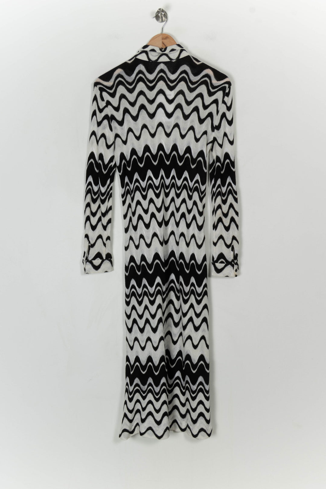 Gilet Long Noir et Blanc - Taille M/38 de la marque Indies | PARAD121151 - Vendu par Paradigme - Image 5