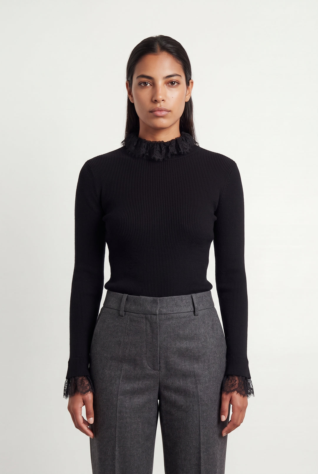 Pull Noir - Taille L/40 de la marque Indies | PARAD121161 - Vendu par Paradigme - Image 1